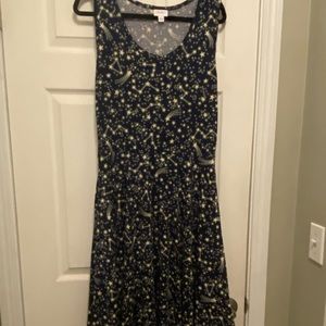 Lularoe Nikki Navy Stars L